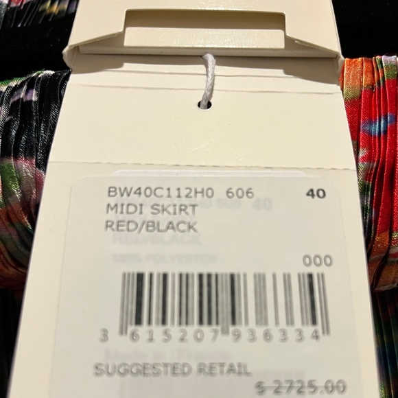 Givenchy NWT Medi Pleated Tiered Multi Color Skirt 6 - Picture 4 of 9